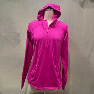 Hot Pink GAP FIT Hooded Athletic Top, Women's Medium